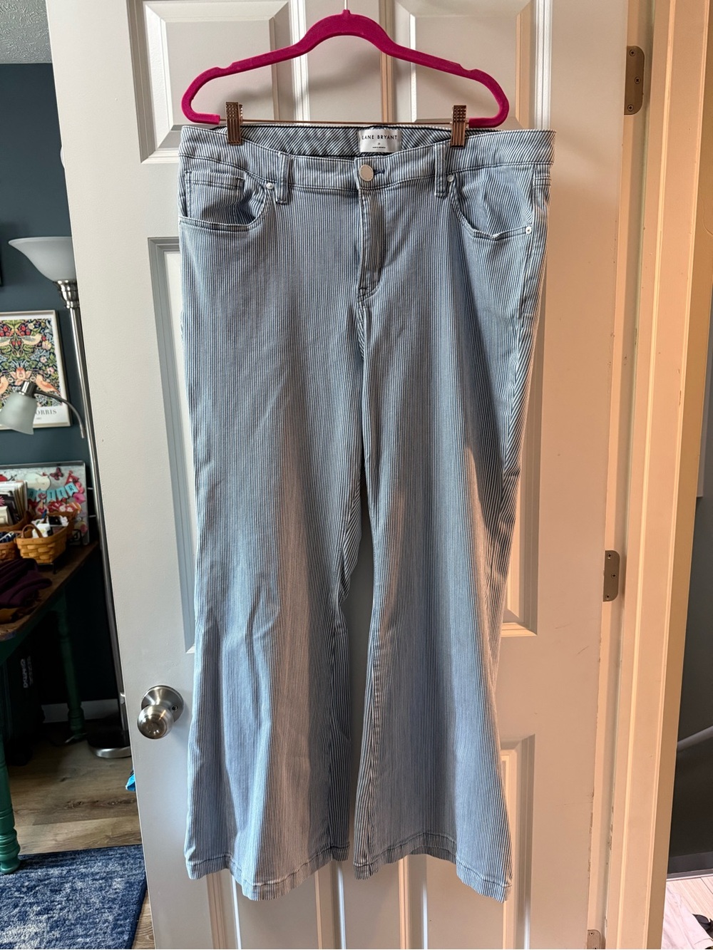 Lane Bryant Light Blue Wide-Leg Flare Jeans